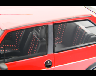 Fiat Ritmo 130 TC Abarth - 1985 Rosso Laudoracing 1:18 Resinemodell (Türen, Motorhaube... nicht zu öffnen!)